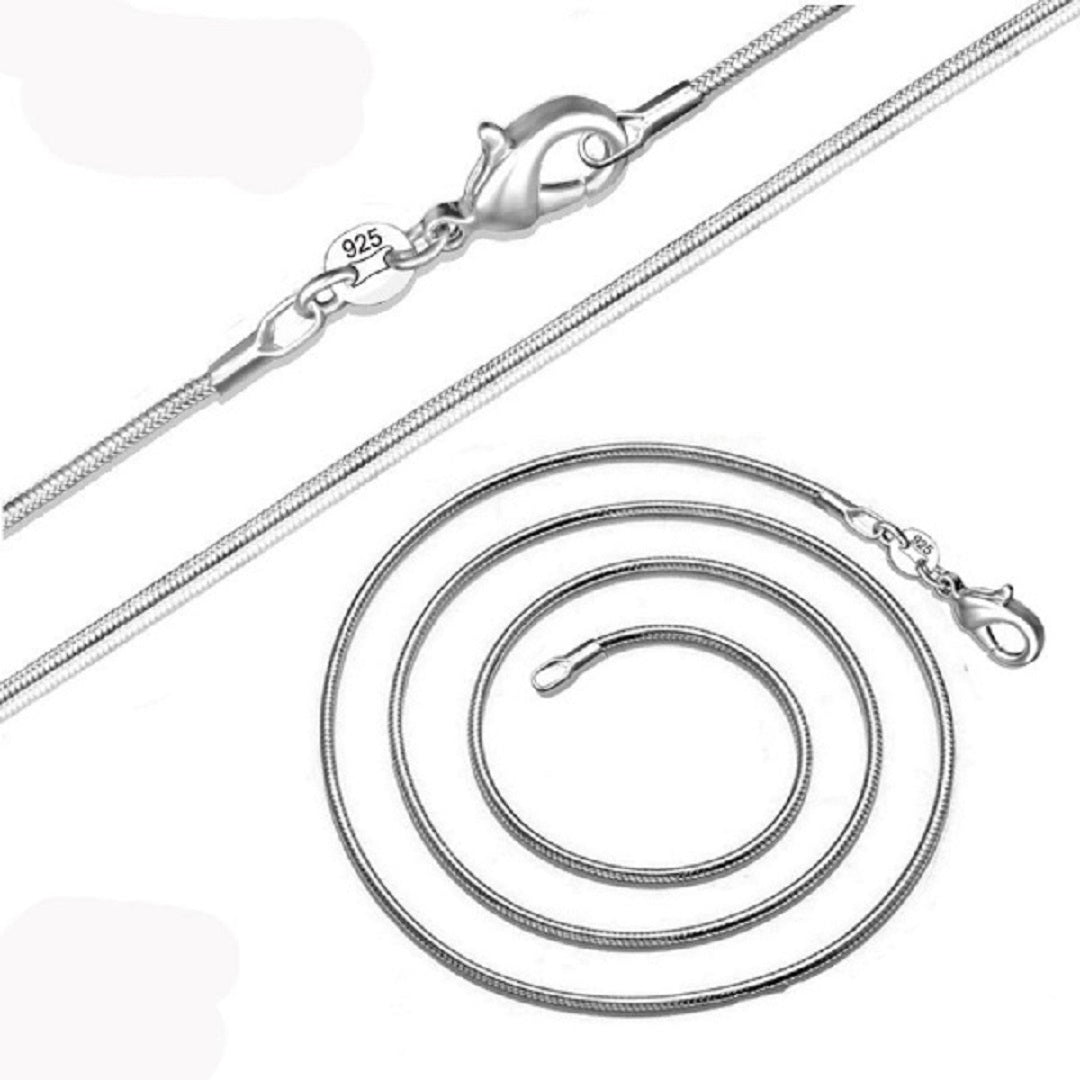Free Lobster Clasp Silver Snake Chain Necklace