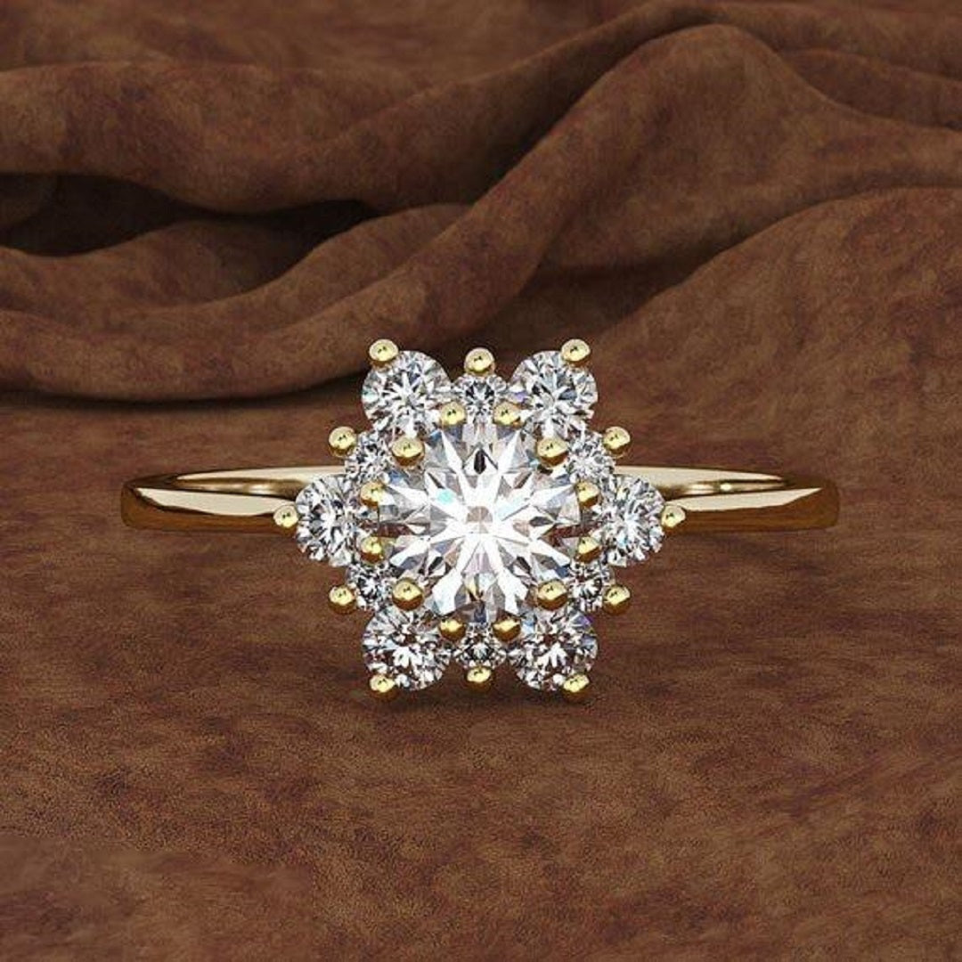 Luxury 925 Sterling Silver Snowflake Ring