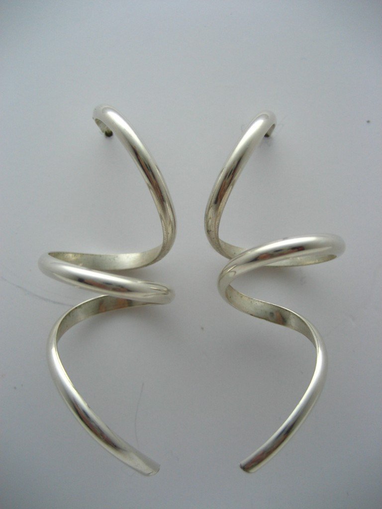 Spiral Earrings-Drop Earrings-Kirijewels.com-Rose Gold-Kirijewels.com