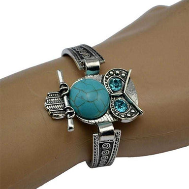 Silver Turquoise Bracelet-Bracelet-Kirijewels.com-Elephant-silver turquoise-Kirijewels.com