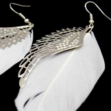 Free Long Feather Luxury Statement Earrings-earrings-Kirijewels.com-Kirijewels.com