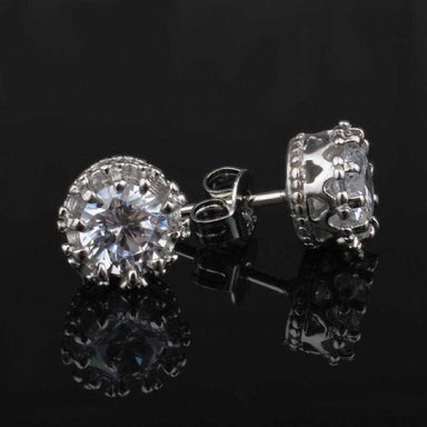 Sterling Silver Stud Earrings-earrings-Kirijewels.com-Silver-Kirijewels.com