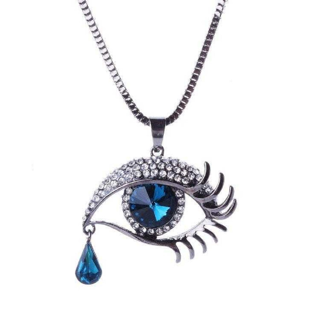 Tear Drop Bead Eye Necklace