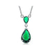 Free Double Teardrop Diamond Necklace-Necklace-Kirijewels.com-Green-Kirijewels.com