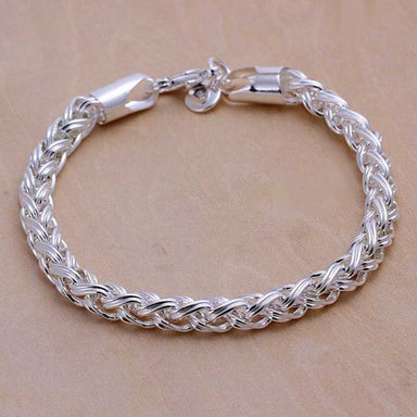 Sterling Silver Thick Twisted Bracelet - Kirijewels.com