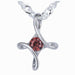 Silver Plated Purple Amethyst Long Cross Necklace-Necklace-Kirijewels.com-Ruby-Kirijewels.com