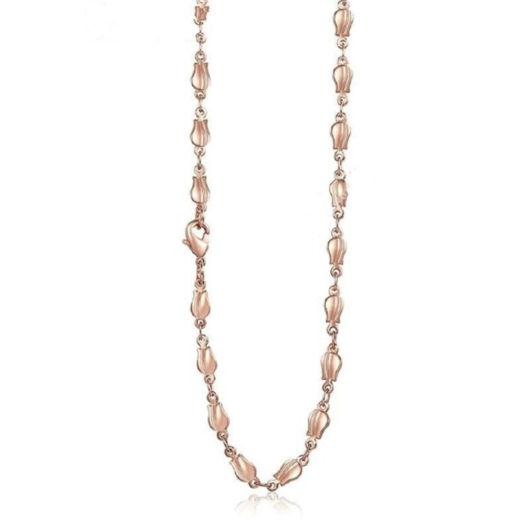 Herringbone Rose Gold Snake Chain Necklace