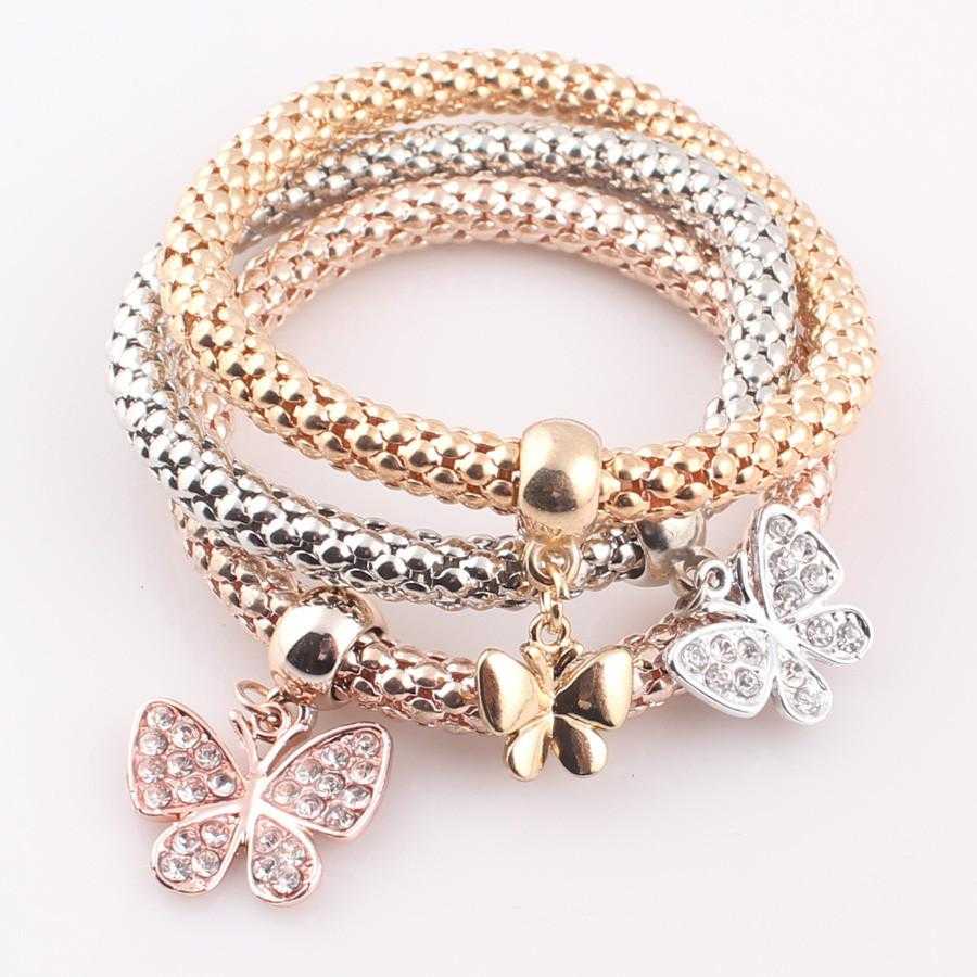 Multi Layer Butterfly Bracelet-Bracelet-Kirijewels.com-rose gold-Kirijewels.com