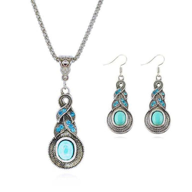 Free Round Turquoise Necklace-Necklace-Kirijewels.com-blue-Kirijewels.com