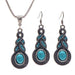 Free Round Turquoise Necklace-Necklace-Kirijewels.com-blue-Kirijewels.com