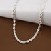 Sterling Silver Twisted Chain Necklace/2-Necklace-Kirijewels.com-silver 1mm 16inchs 40cm-Kirijewels.com