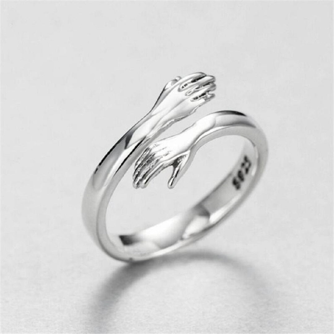 Hug Me 925 Sterling Silver Open Ring