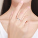 Glittering Heart 925 Sterling Silver Engagement Ring-Engagement Rings-Kirijewels.com-6-silver-Kirijewels.com