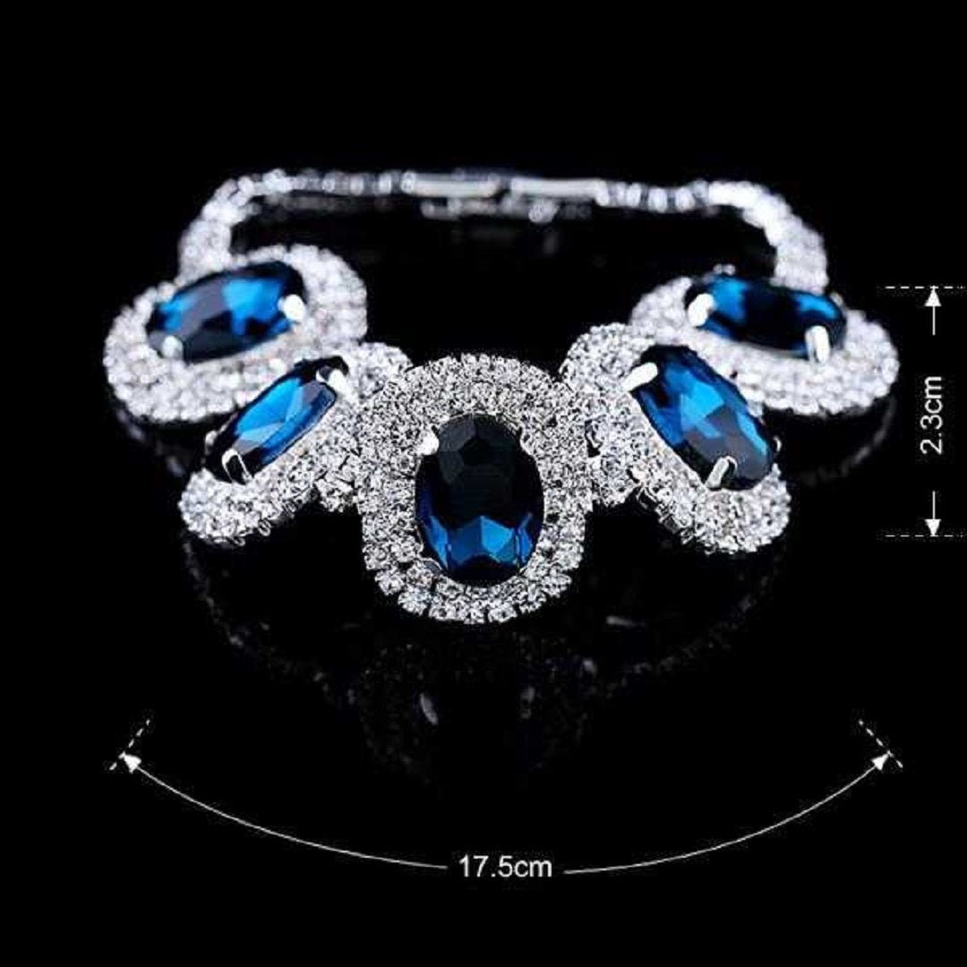 Valentine Silver Crystal Bracelet