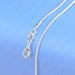 Sterling Silver Thin Water Wave Chain Necklace/2-Necklace-Kirijewels.com-16 Inch-Silver-Kirijewels.com