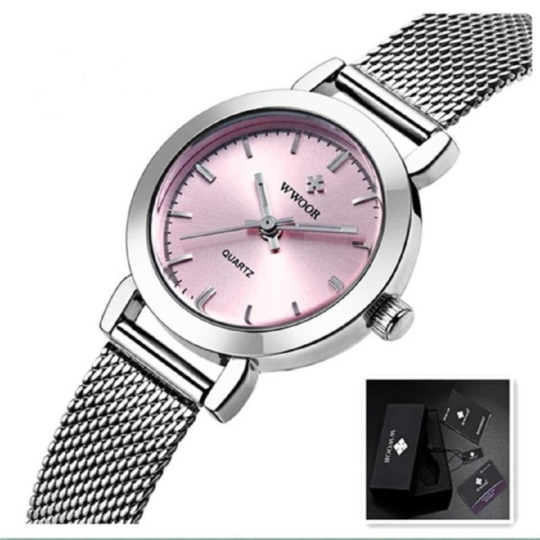 Maya Luxury Stainless Steel Mesh Wrist Watch