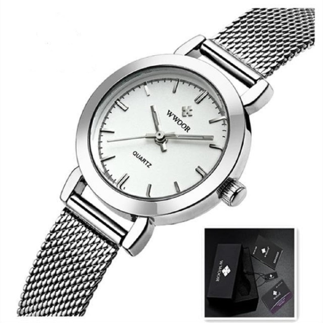 Maya Luxury Stainless Steel Mesh Wrist Watch