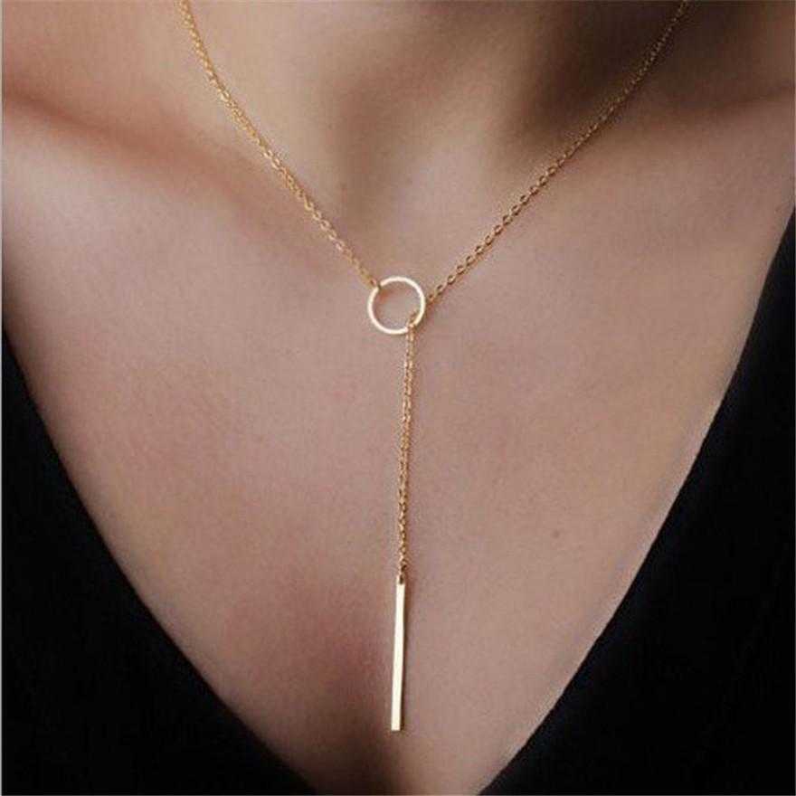 Ring And Stick Necklace