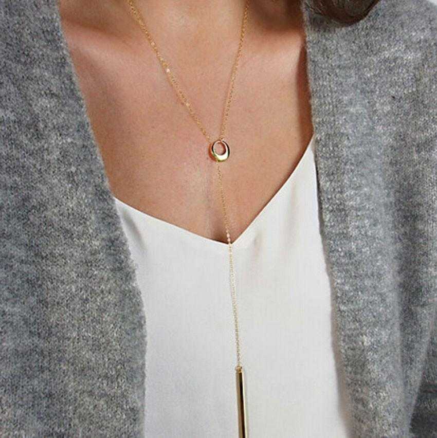 Free Ring And Stick Necklace