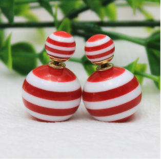 Free Double Sided Stripes Earrings-earrings-Kirijewels.com-Red-Kirijewels.com