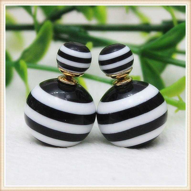 Free Double Sided Stripes Earrings-earrings-Kirijewels.com-Zebra-Kirijewels.com